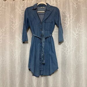 Classic Long Sleeve Denim Dress